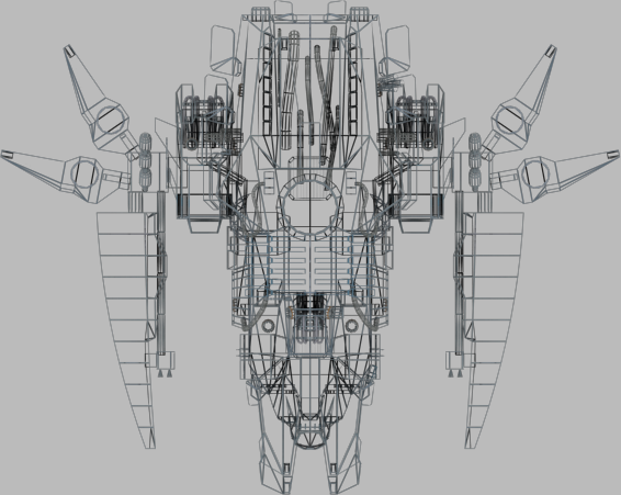 Superiority Fighter MS Low-poly 3D model_3