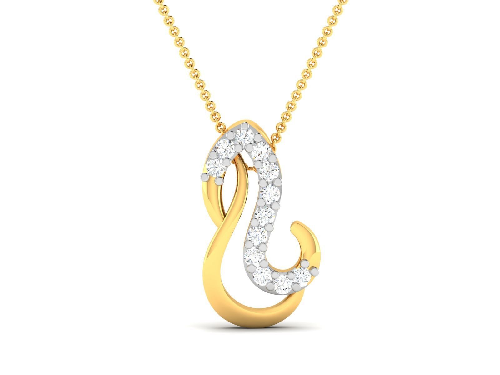 Women pendant 3dm render detail 3D print model_3