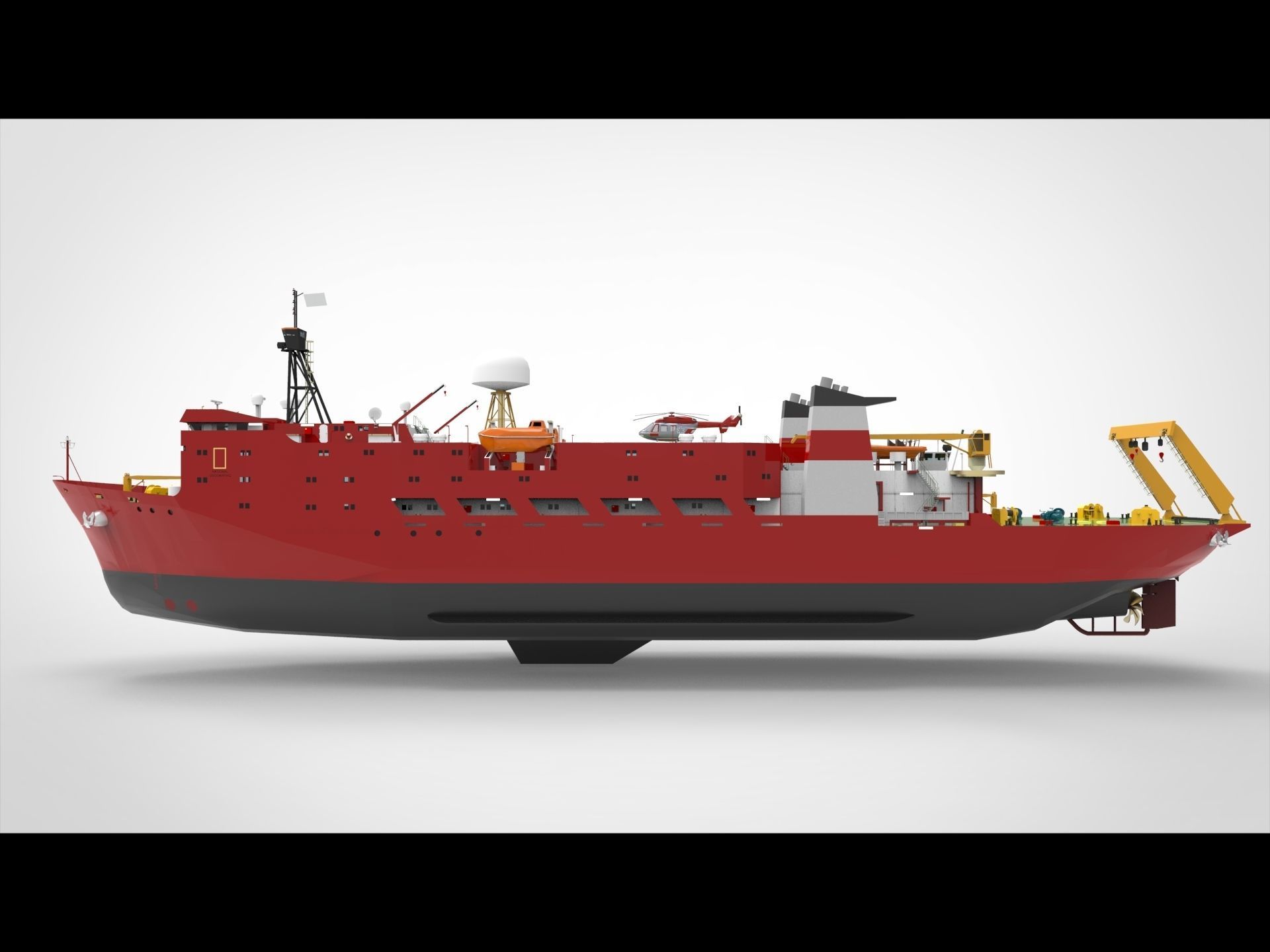 Research Ship 3D model_1