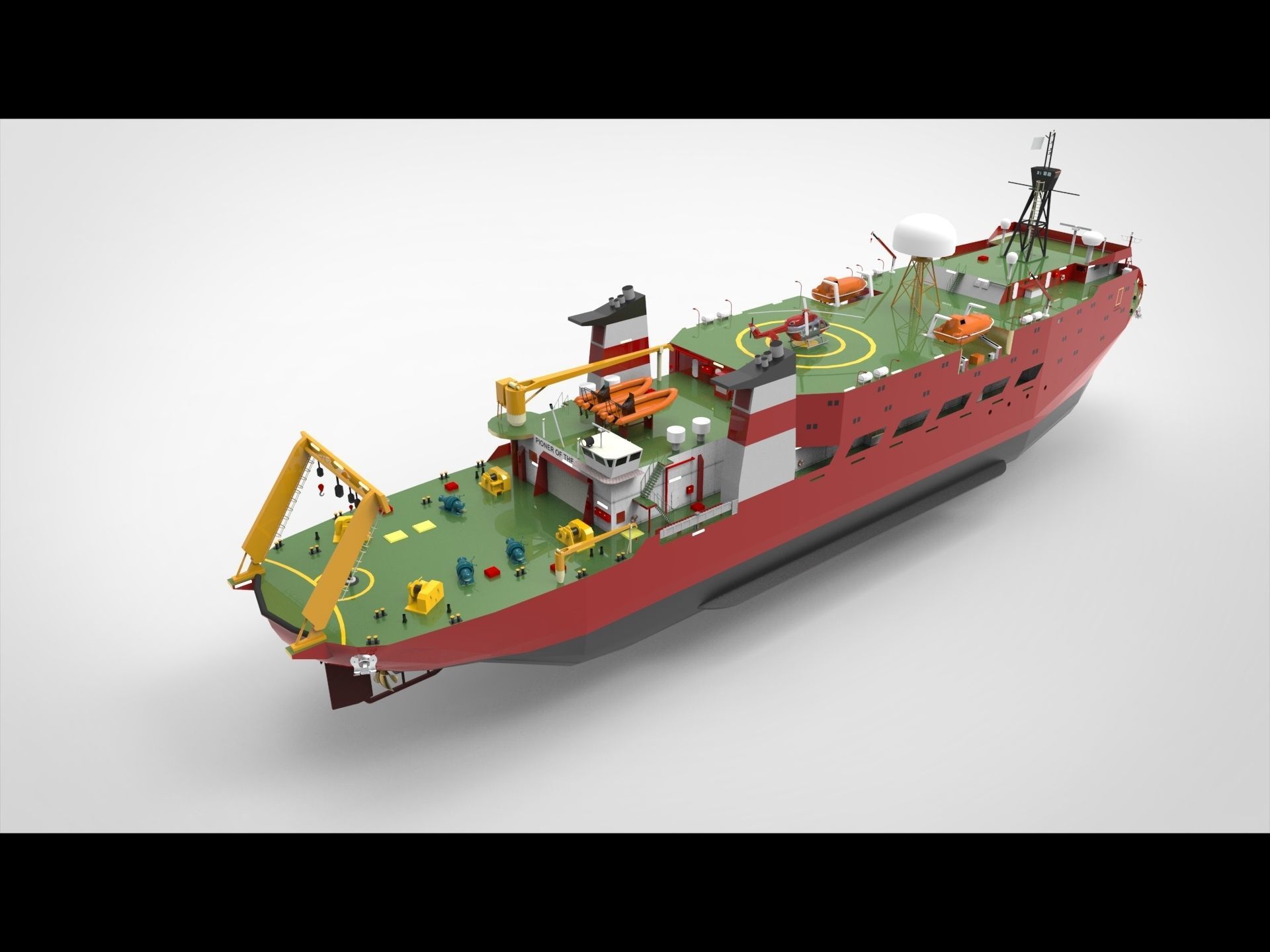 Research Ship 3D model_9