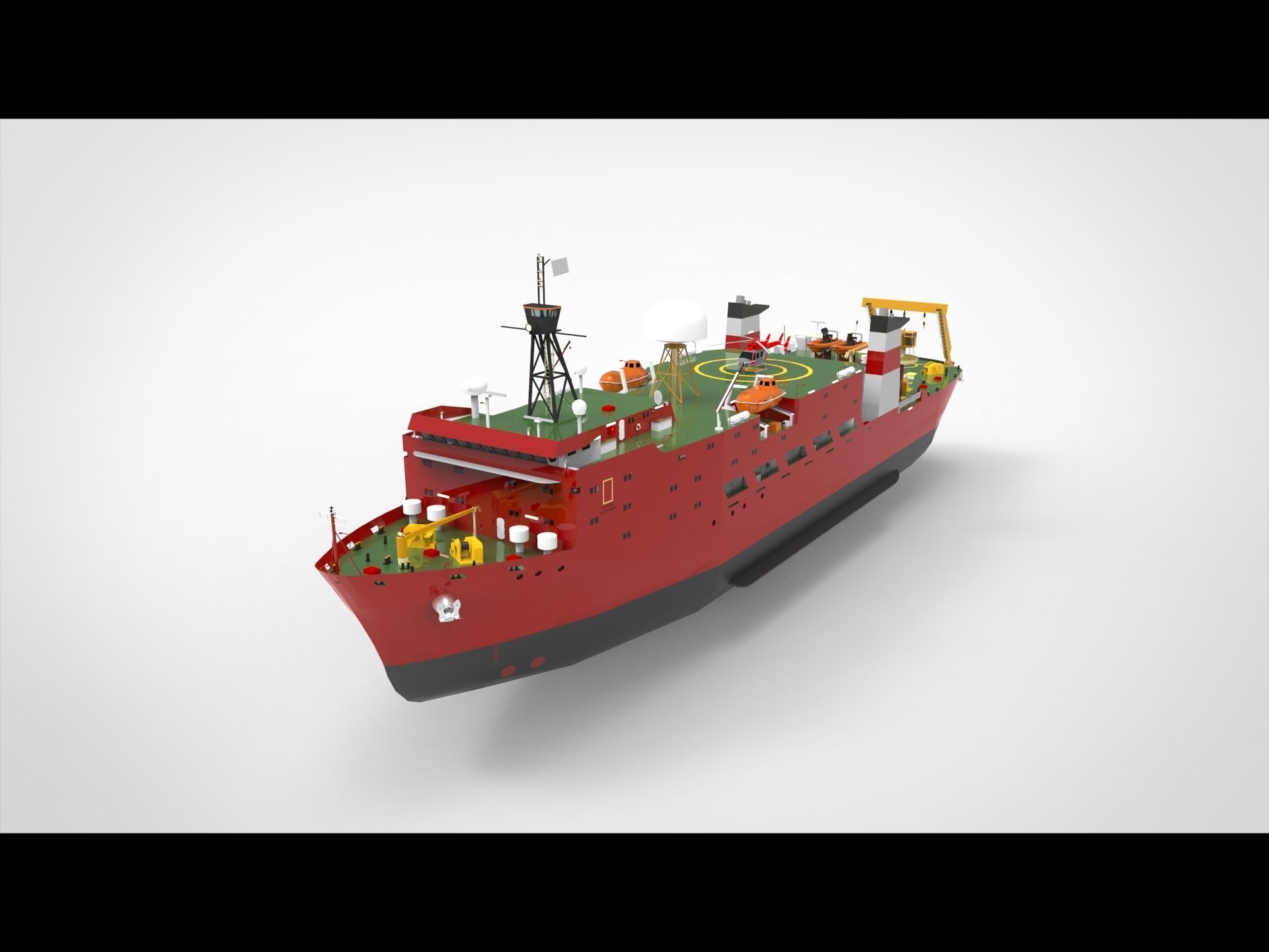 Research Ship 3D model_5