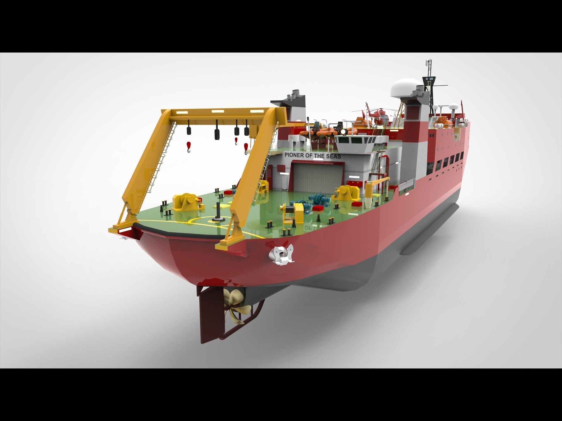 Research Ship 3D model_2