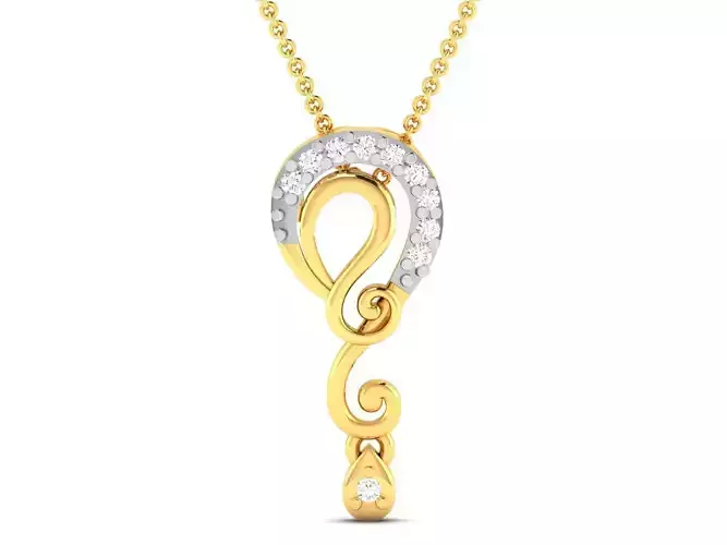 Women pendant 3dm render detail