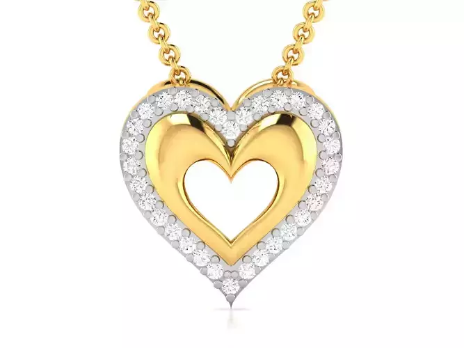 Women heart pendant 3dm render detail 3D print model