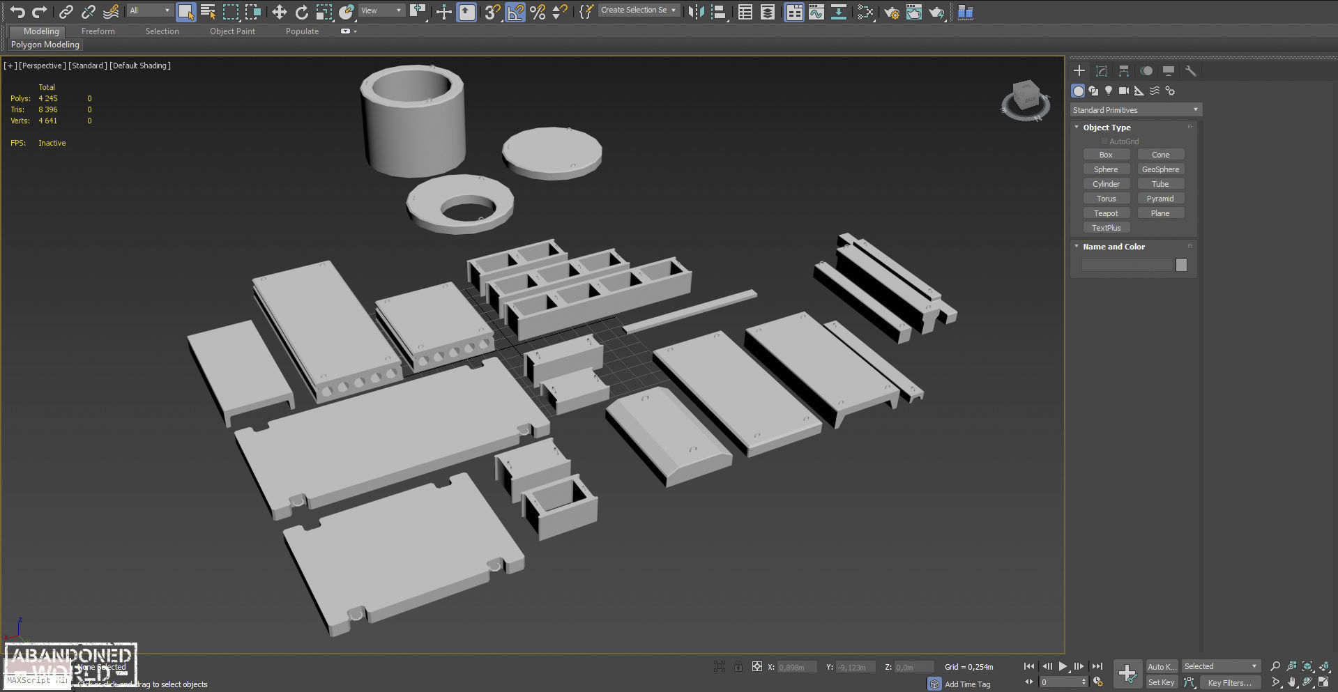 Concrete blocks pack Low-poly 3D model_13