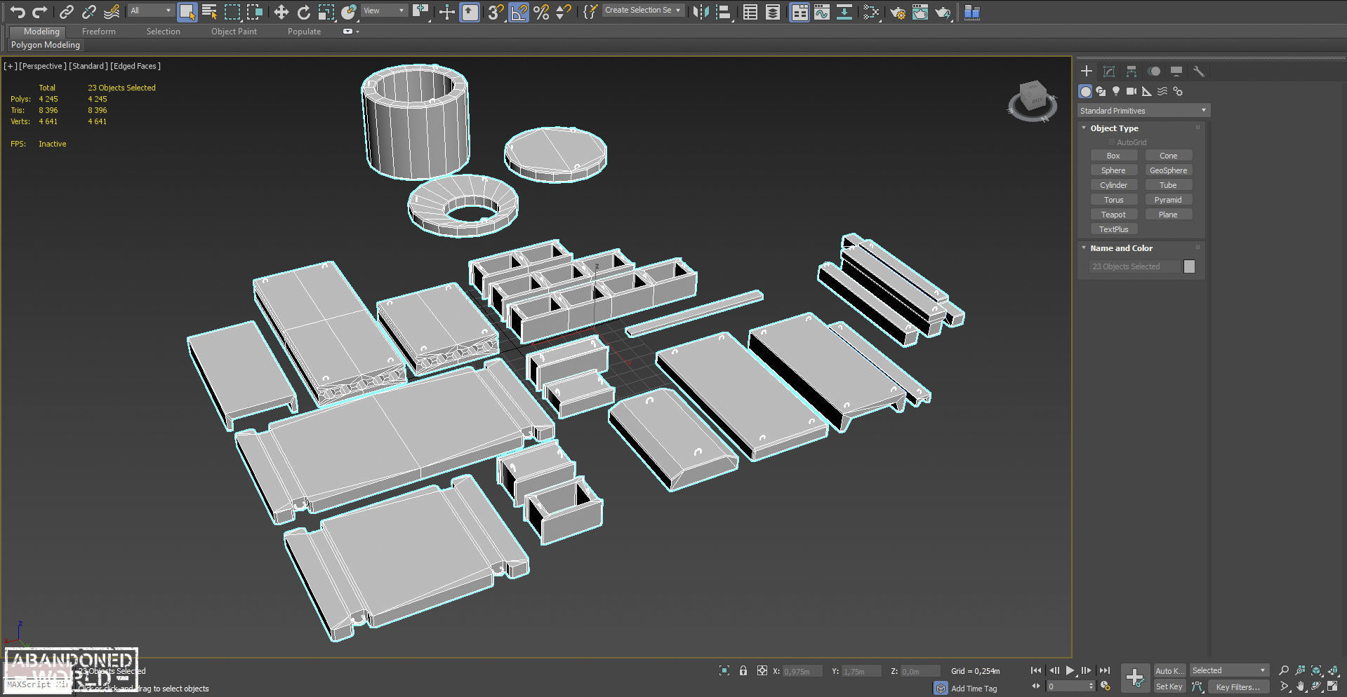 Concrete blocks pack Low-poly 3D model_14