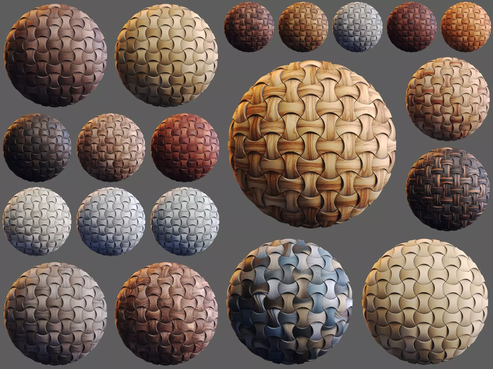 20 Wooden 3D Panel Materials - 03 - PBR - 4K Low-poly 3D model