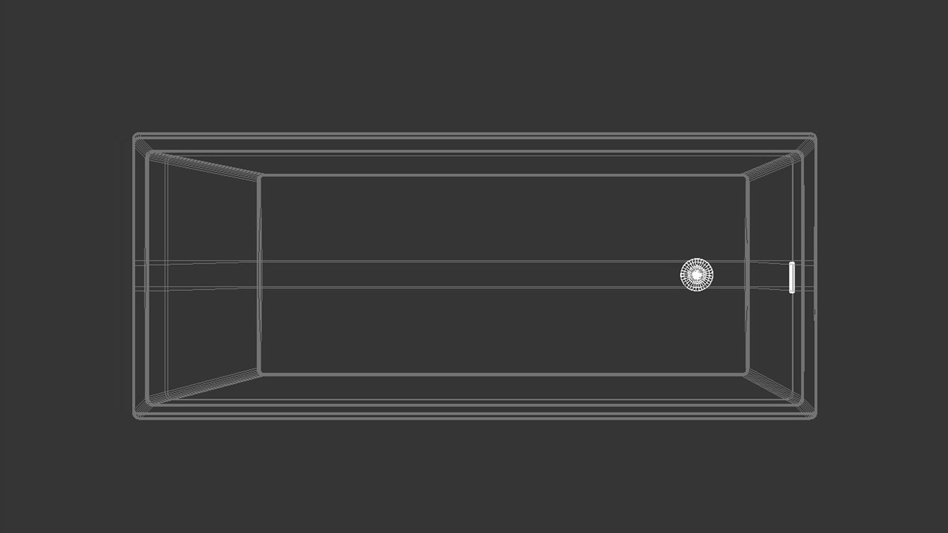 Freestanding  rectangle bathtub with floor-mounted tap 8 3D model_14