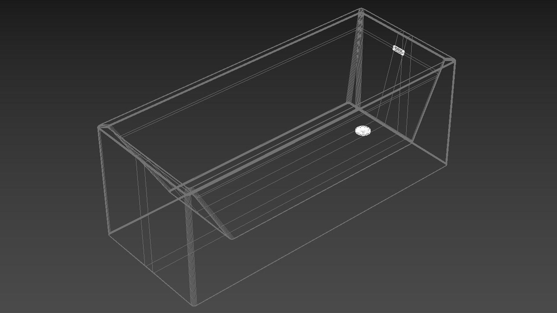 Freestanding  rectangle bathtub with floor-mounted tap 8 3D model_11