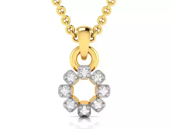 Women pendant 3dm render detail