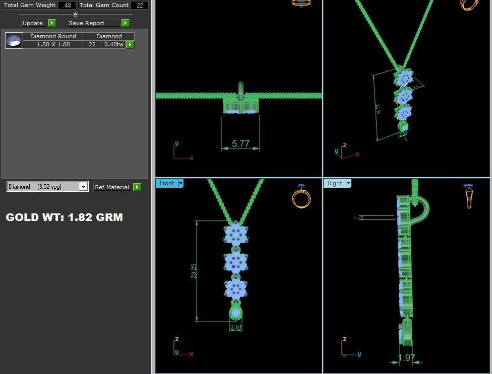 Women pendant 3dm render detail 3D print model_7