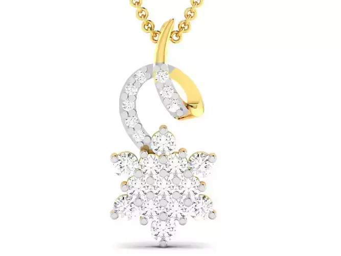 Women pendant 3dm render detail