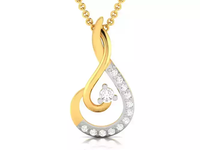 Women pendant 3dm render detail