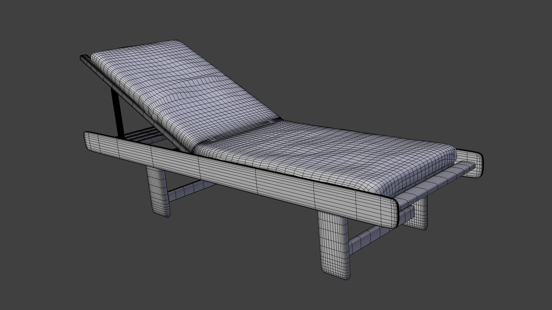 Beach chair 3D model_1