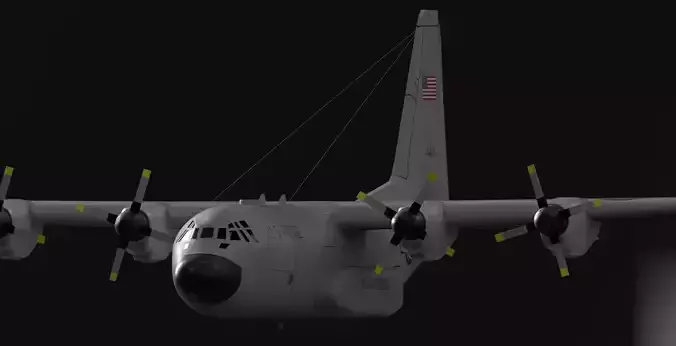 C 130 transport aircraft - full color mug 3D model