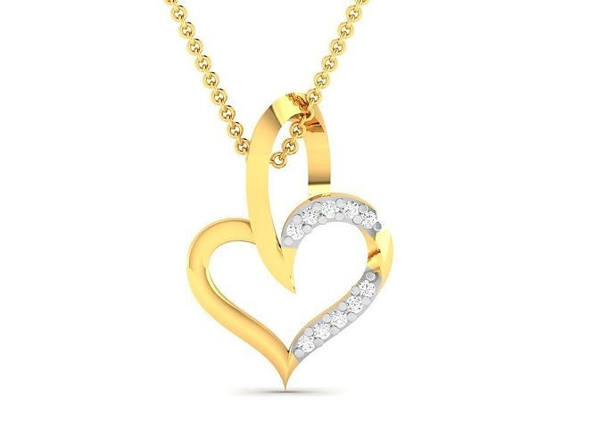 Women heart pendant 3dm render detail 3D print model