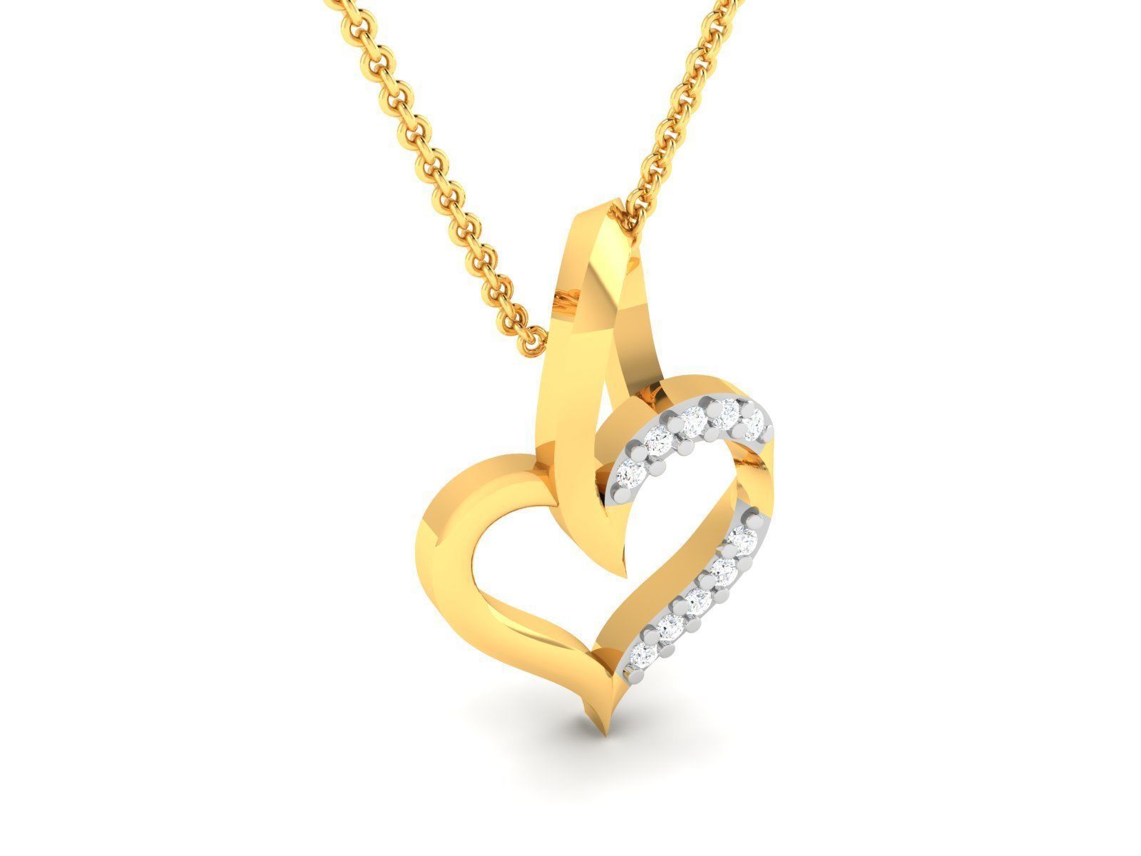 Women heart pendant 3dm render detail 3D print model_1