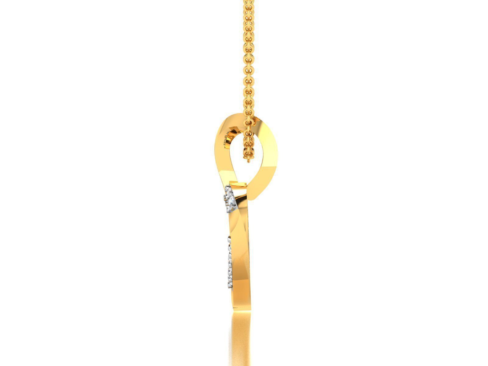 Women heart pendant 3dm render detail 3D print model_4