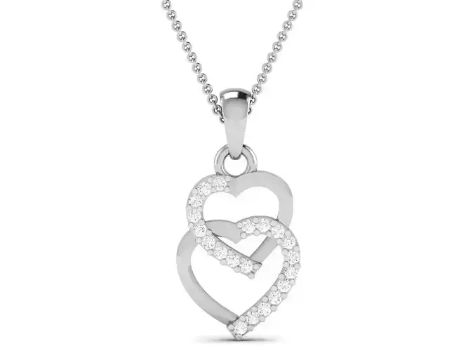 Women heart pendant 3dm render detail 3D print model