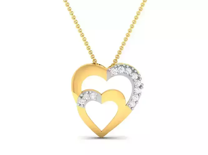 Women heart pendant 3dm render detail 3D print model