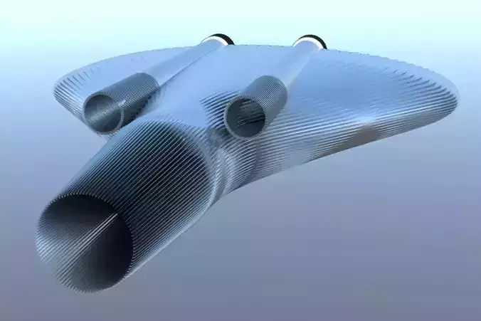 Spaceship Airplane Concept 3D 3D model