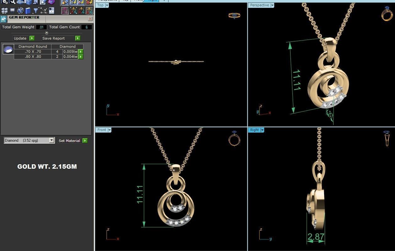 Women pendant 3dm render detail 3D print model_1