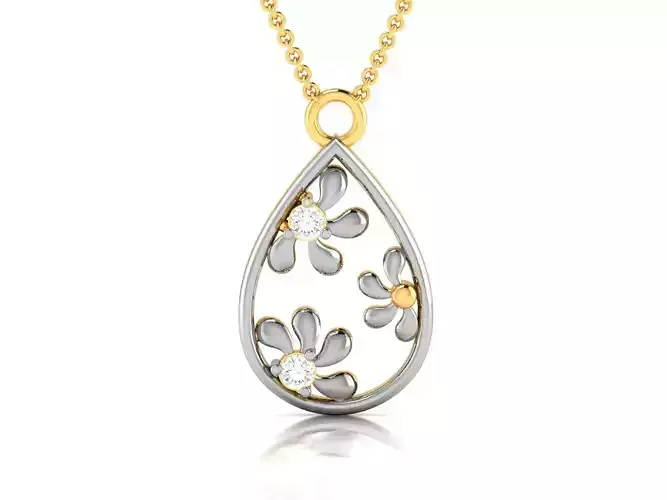 Women pendant 3dm render detail