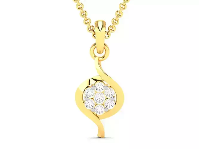 Women pendant 3dm render detail