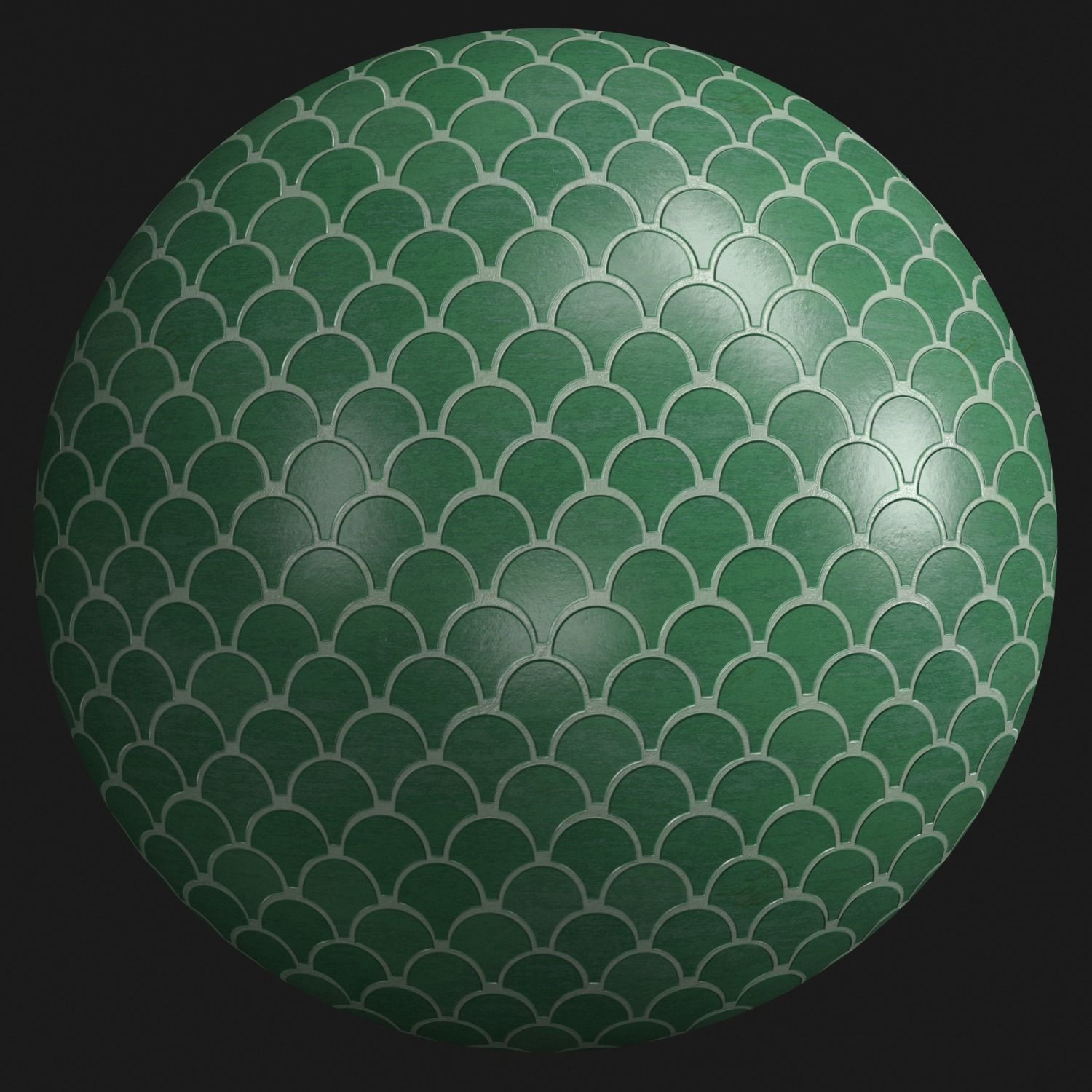 Materials 14- Fish scale tiles PBR 3D model_2