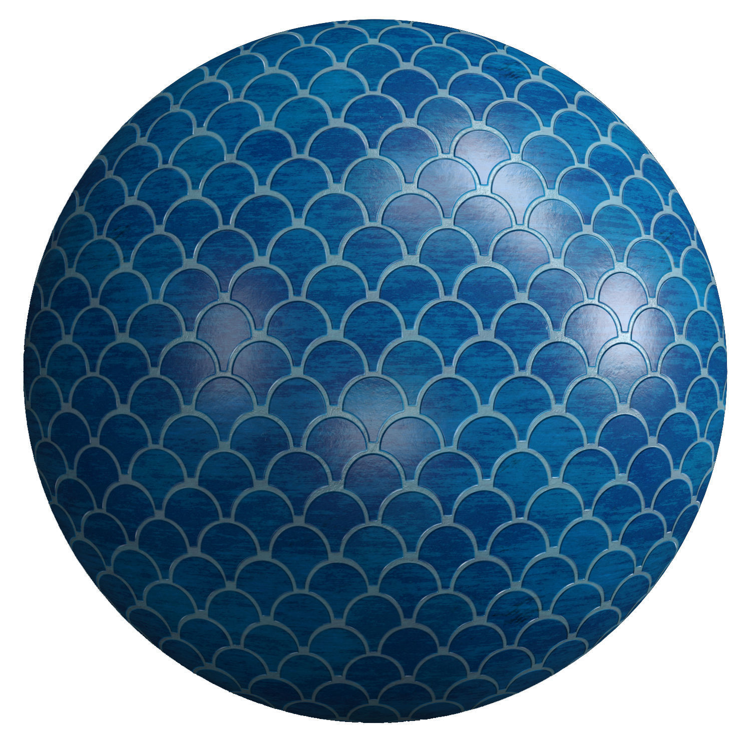 Materials 14- Fish scale tiles PBR 3D model_3