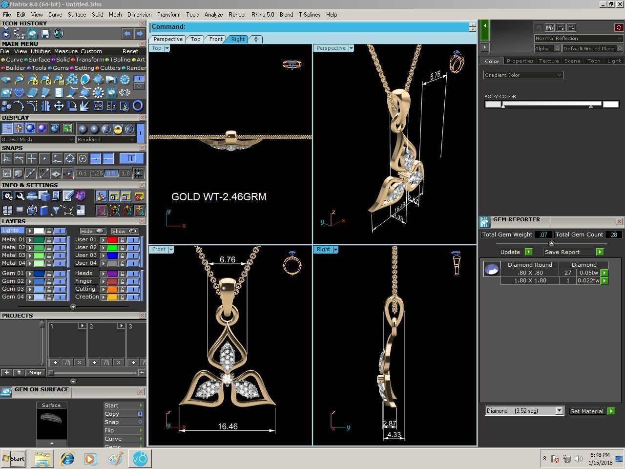 Women pendant 3dm render detail 3D print model_6