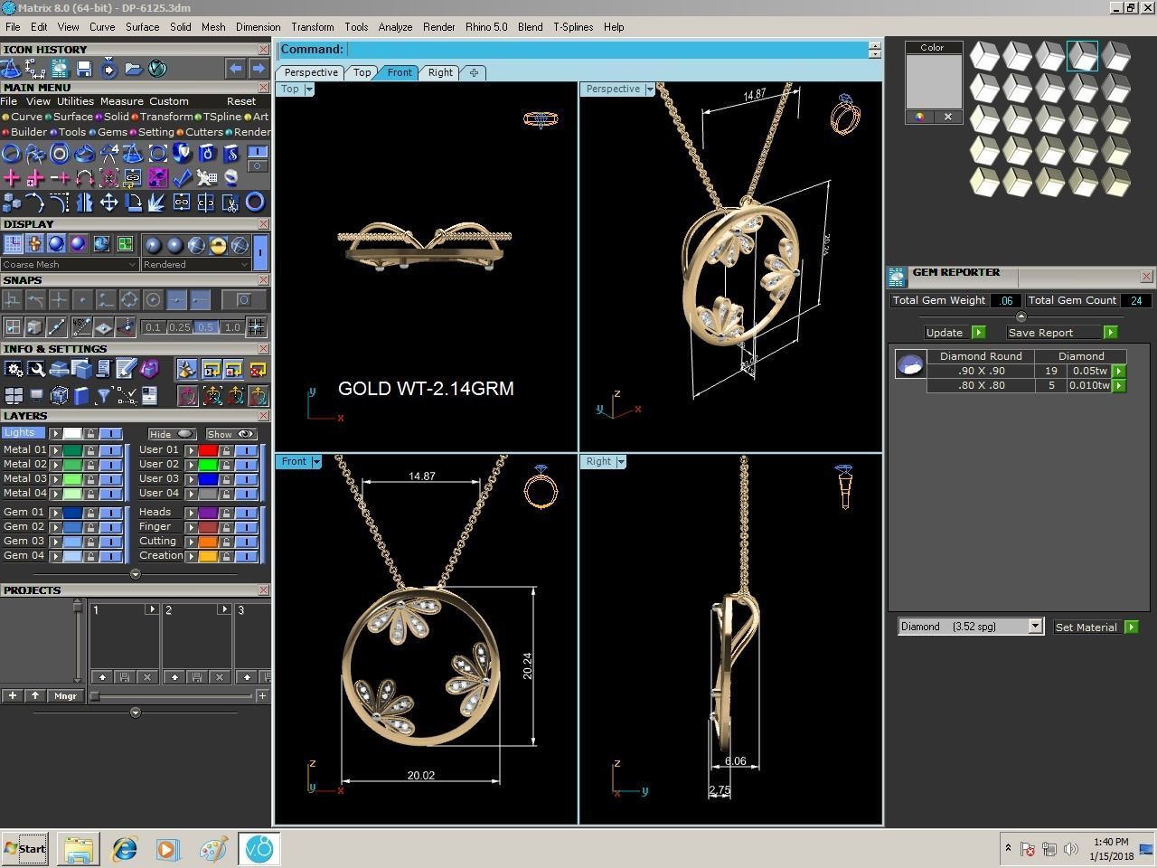 Women pendant 3dm render detail 3D print model_6