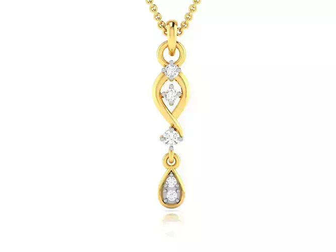 Women pendant 3dm render detail