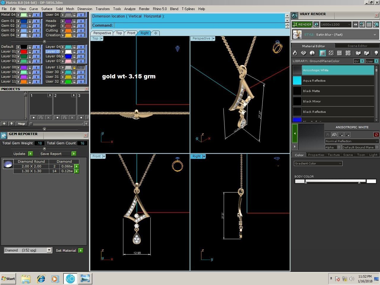 Women pendant 3dm render detail 3D print model_1