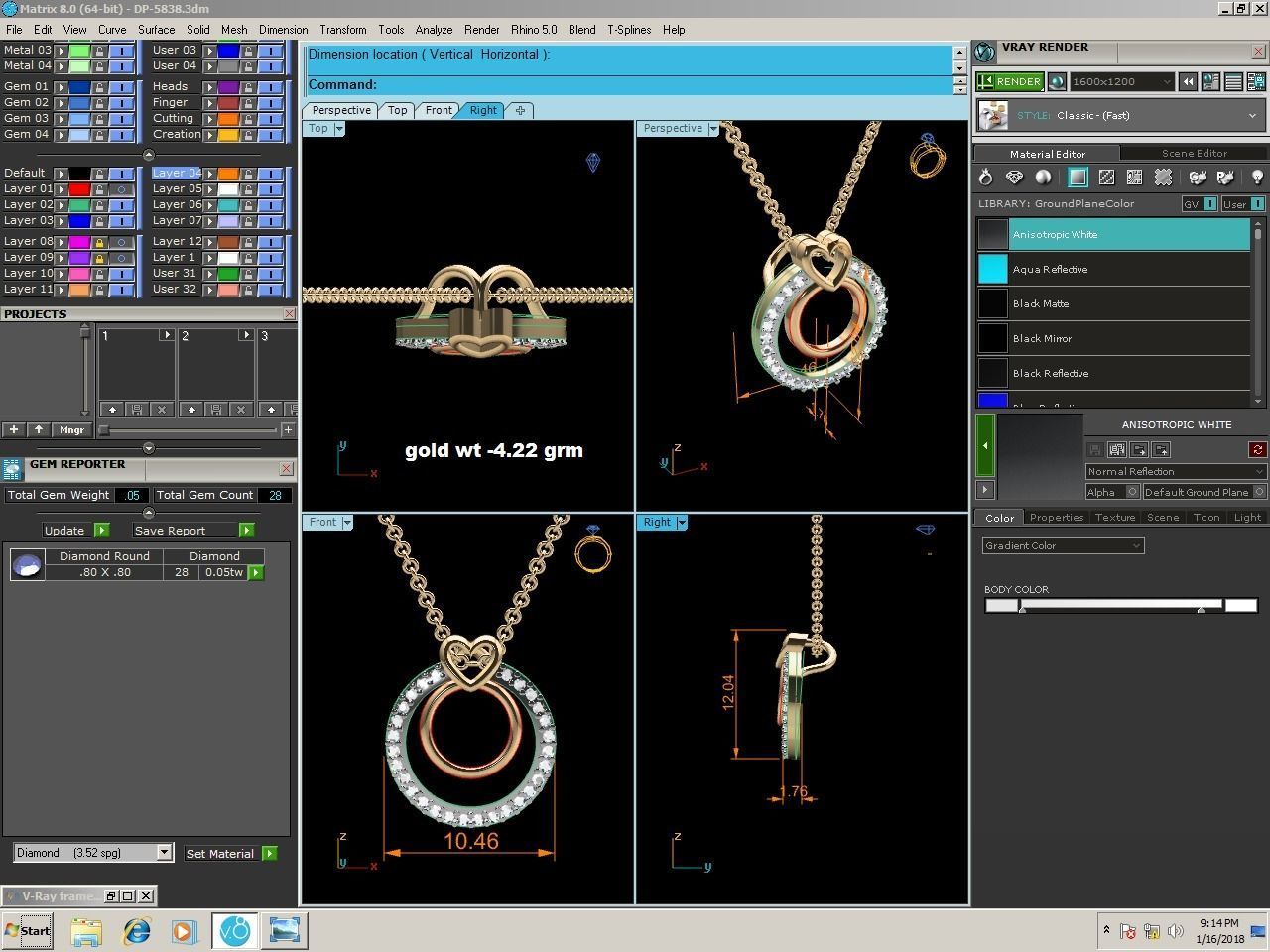 Women pendant 3dm render detail 3D print model_2