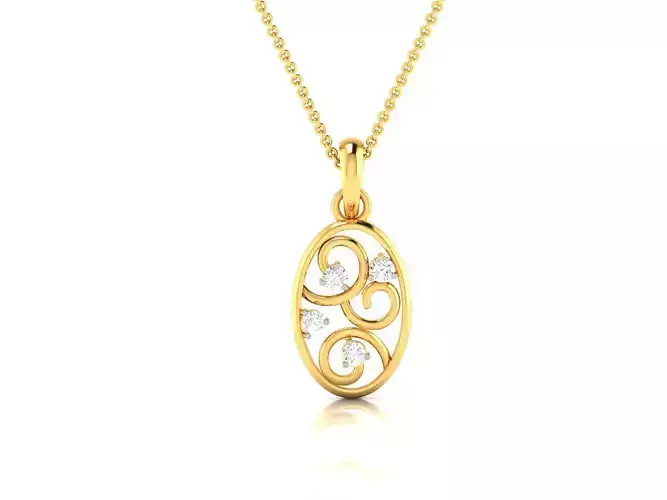 Women pendant 3dm render detail