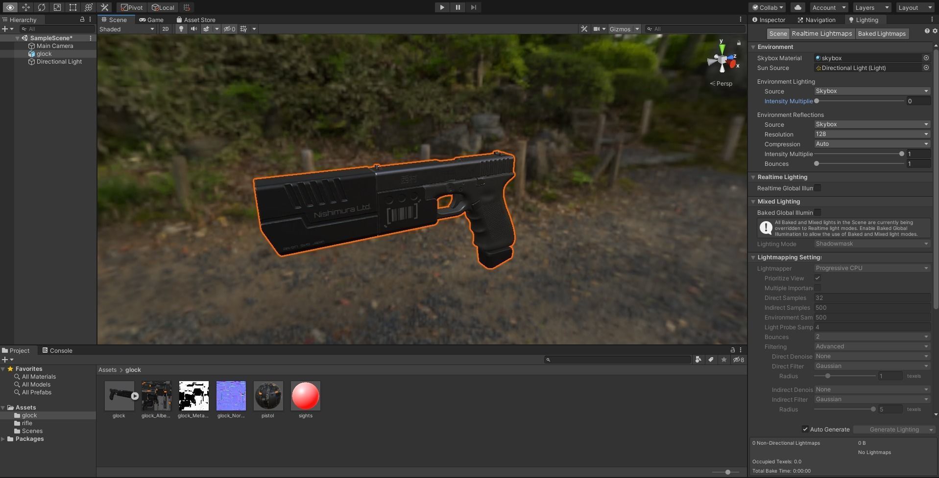 SciFi Gun Low-poly 3D model_7