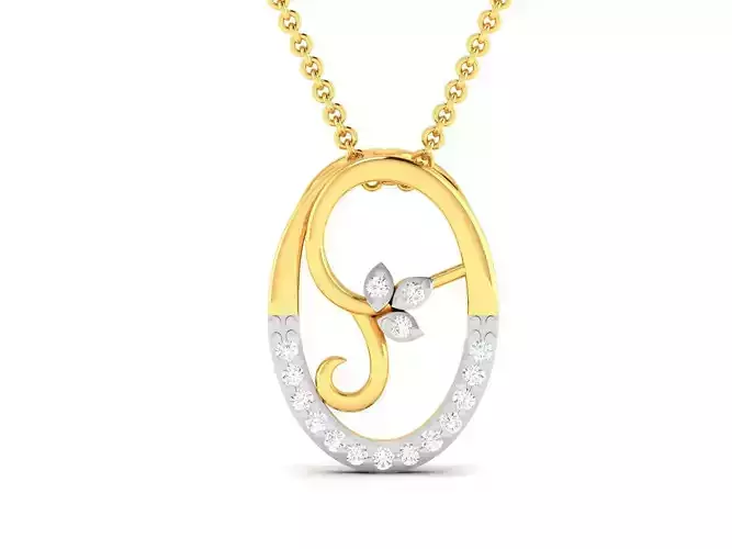 Women pendant 3dm render detail