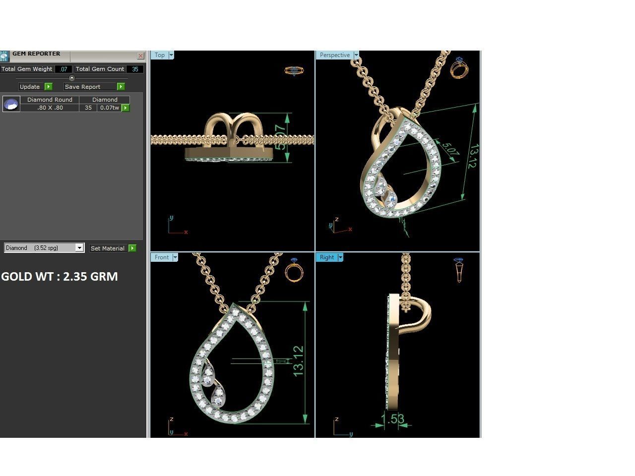 Women pendant 3dm render detail 3D print model_1