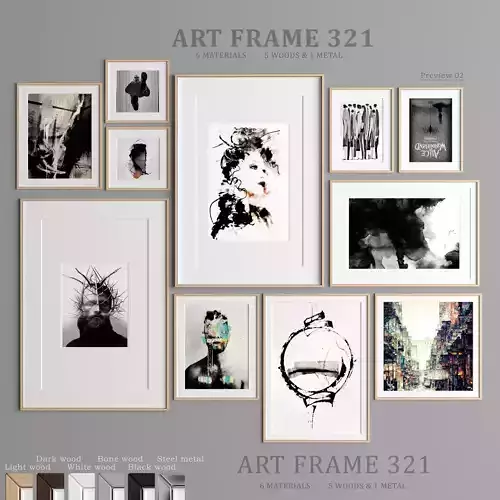 Art Frame 321 Low-poly 3D model