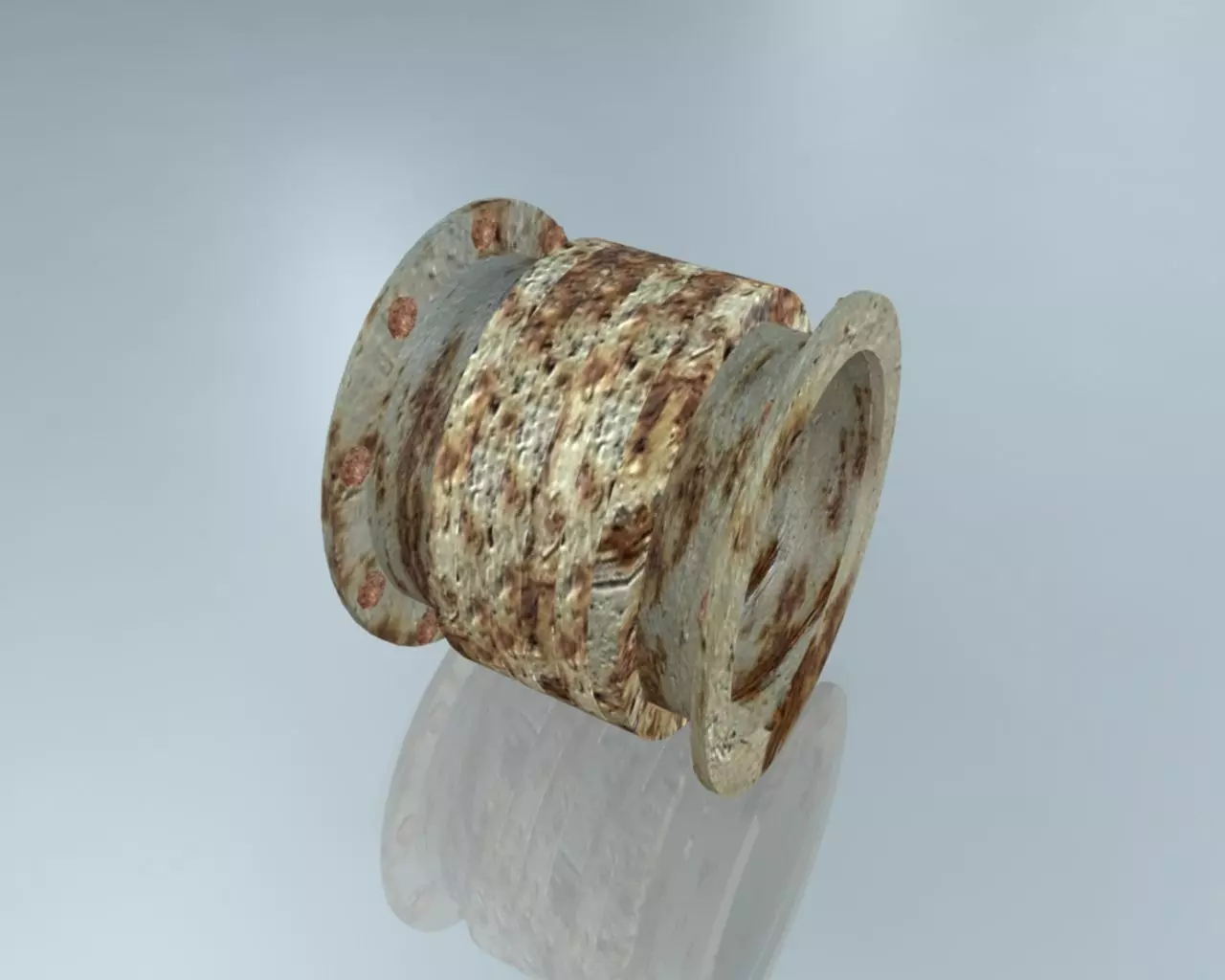 Rusted Pipe 12 3D model_0