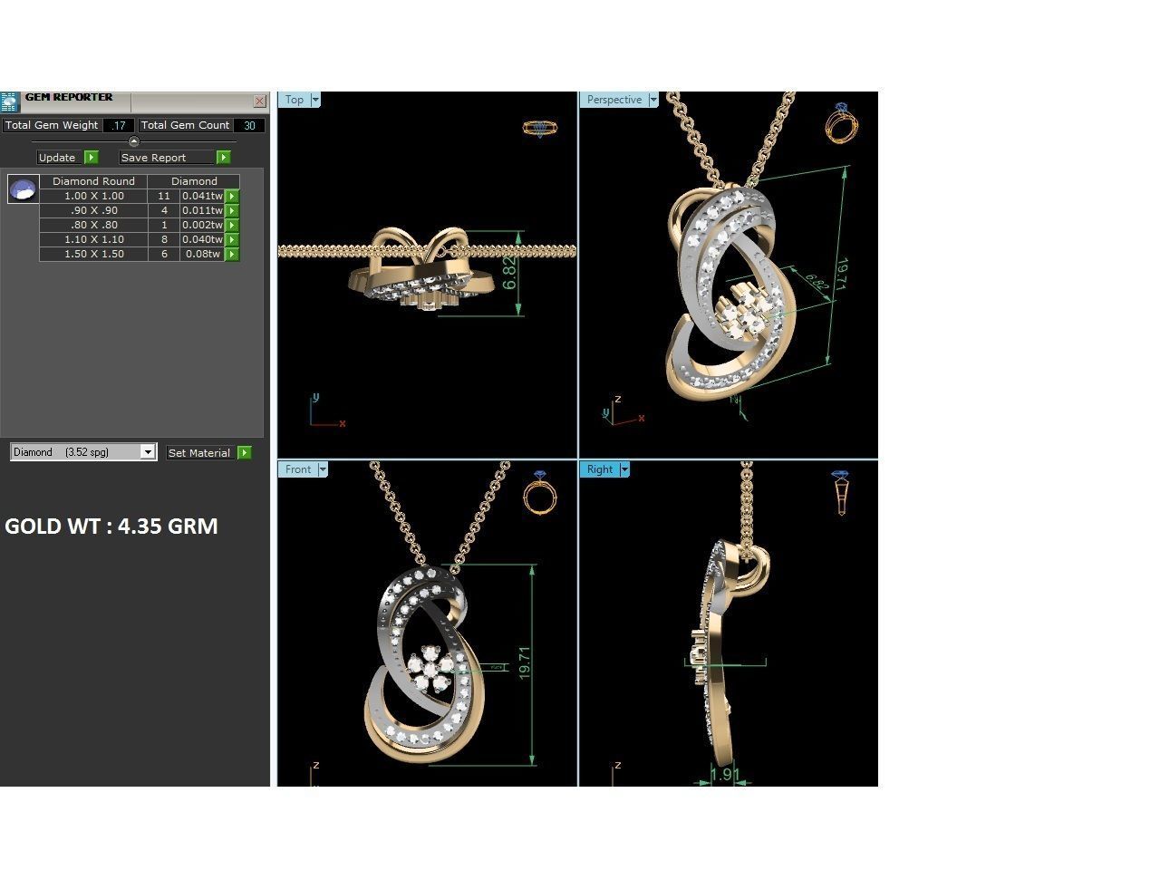 Women pendant 3dm render detail 3D print model_1