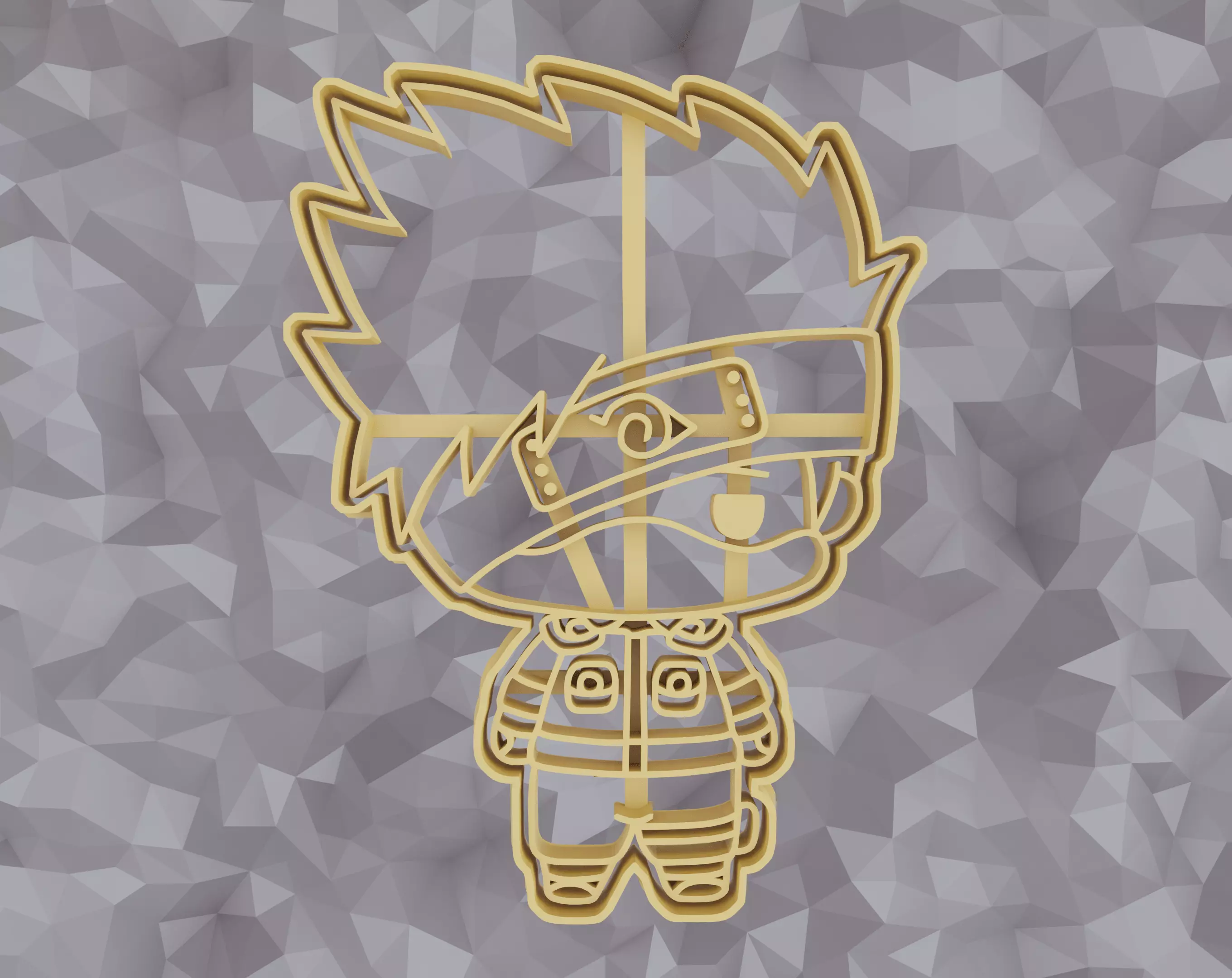 Kakashi Hatake Cookie Cutter Kakashi Naruto Digital File STL 3D print model