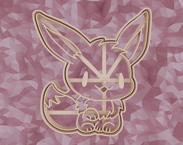 Eevee Cookie - Cutter  Eevee - Pokemon  Digital File STL 3D print model