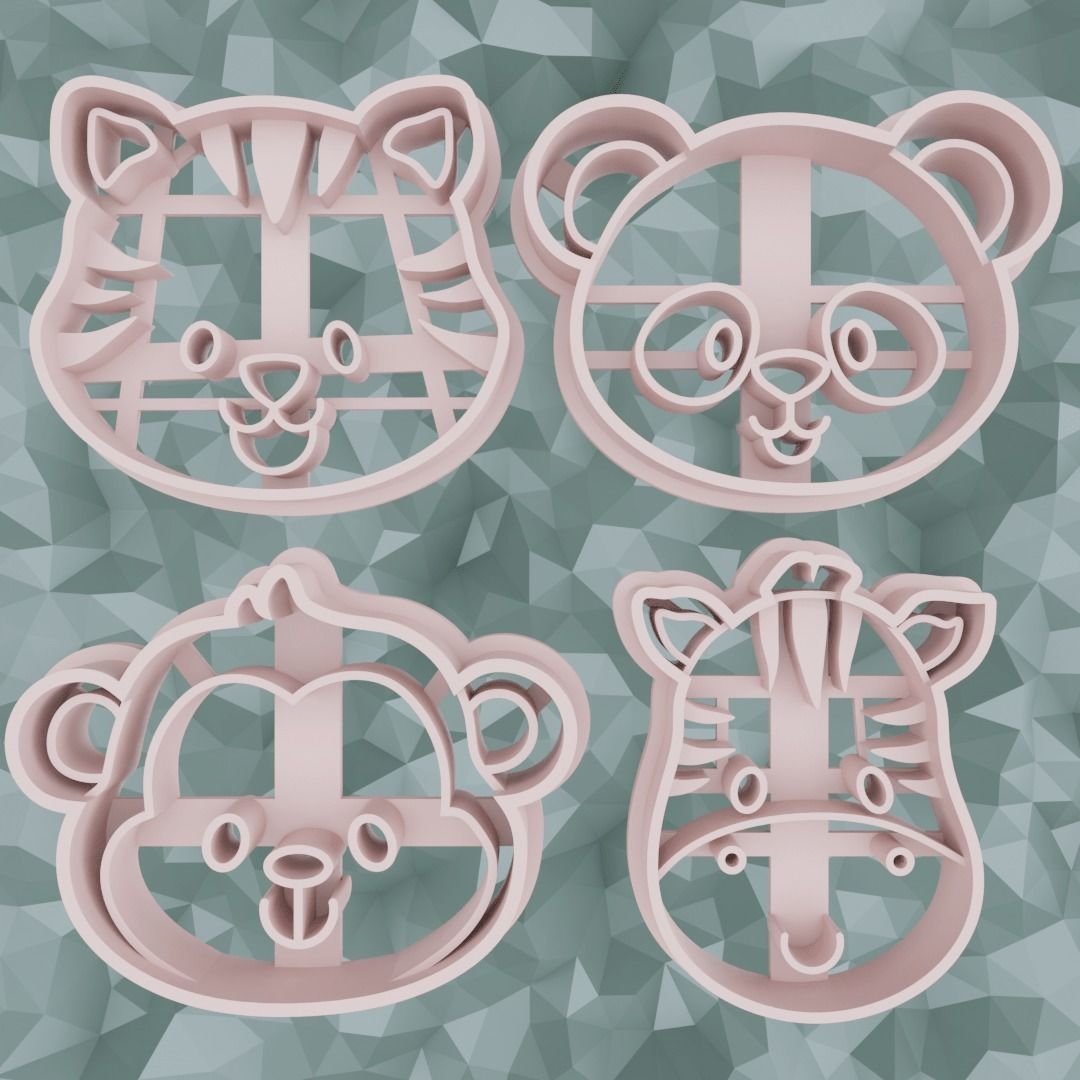 Set Pack Cookie Cutters - Animal Cutters - Birthday Cookie 3D print model_1