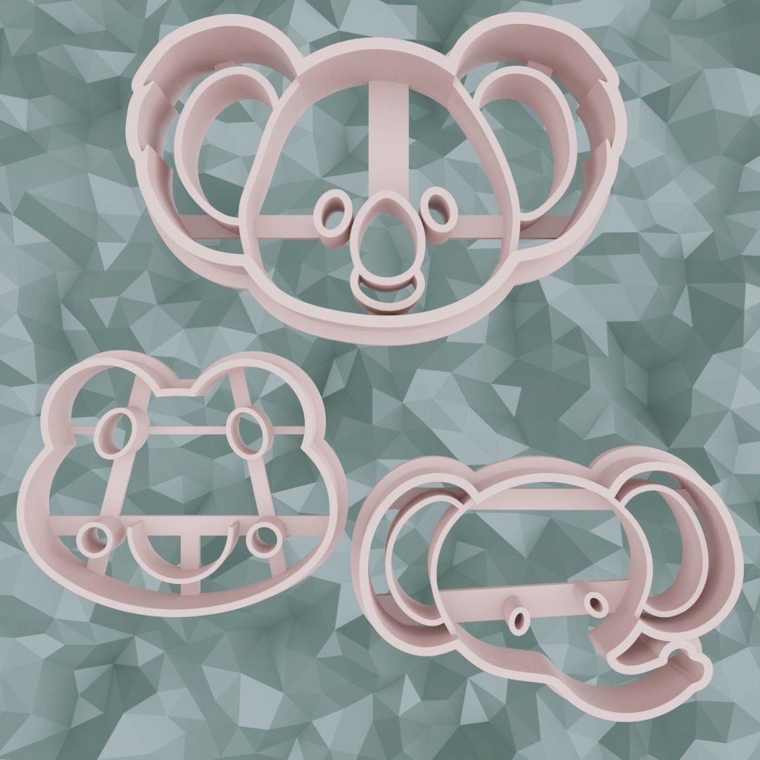 Set Pack Cookie Cutters - Animal Cutters - Birthday Cookie 3D print model_2