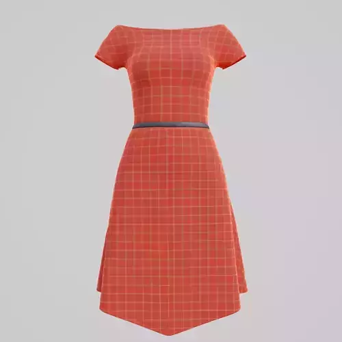 Female checkered dress