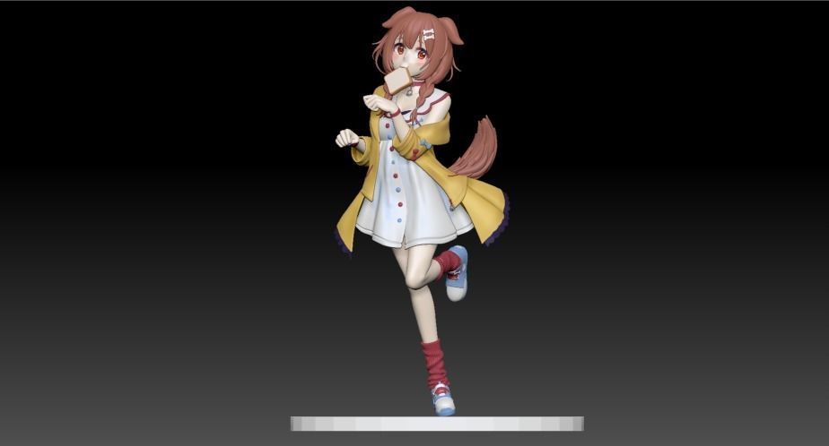 Hololive Korone Ch 3d printable model  3D print model_2