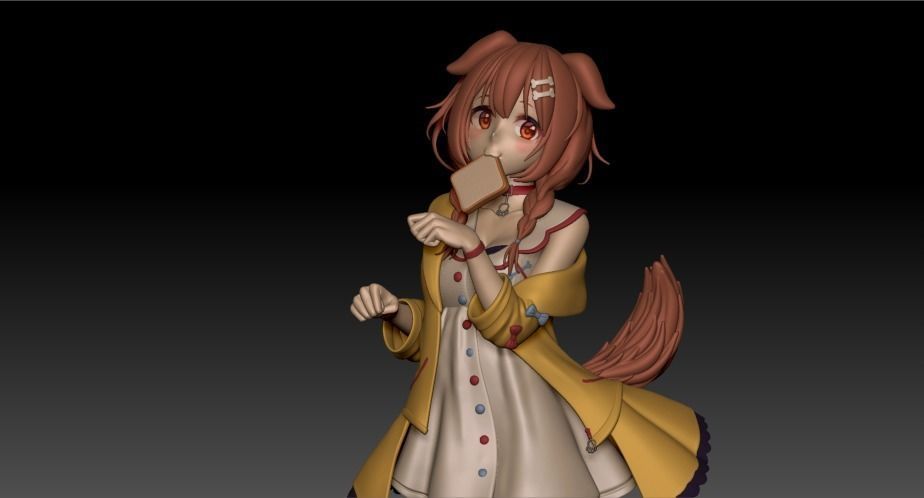 Hololive Korone Ch 3d printable model  3D print model_4