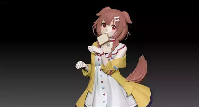 Hololive Korone Ch 3d printable model  3D print model